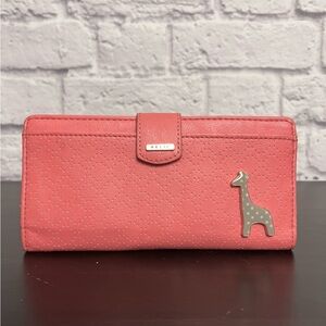 Relic Bifold Wallet with Snap Closure and Giraffe Charm